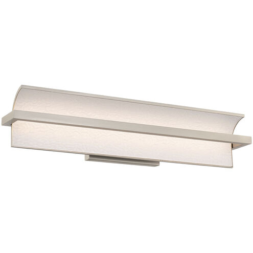 Shard LED 24 inch Brushed Nickel Bath Vanity & Wall Light in 3000K, dweLED