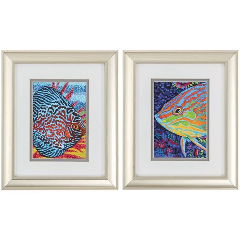 Waterside Collection Blue Framed Art