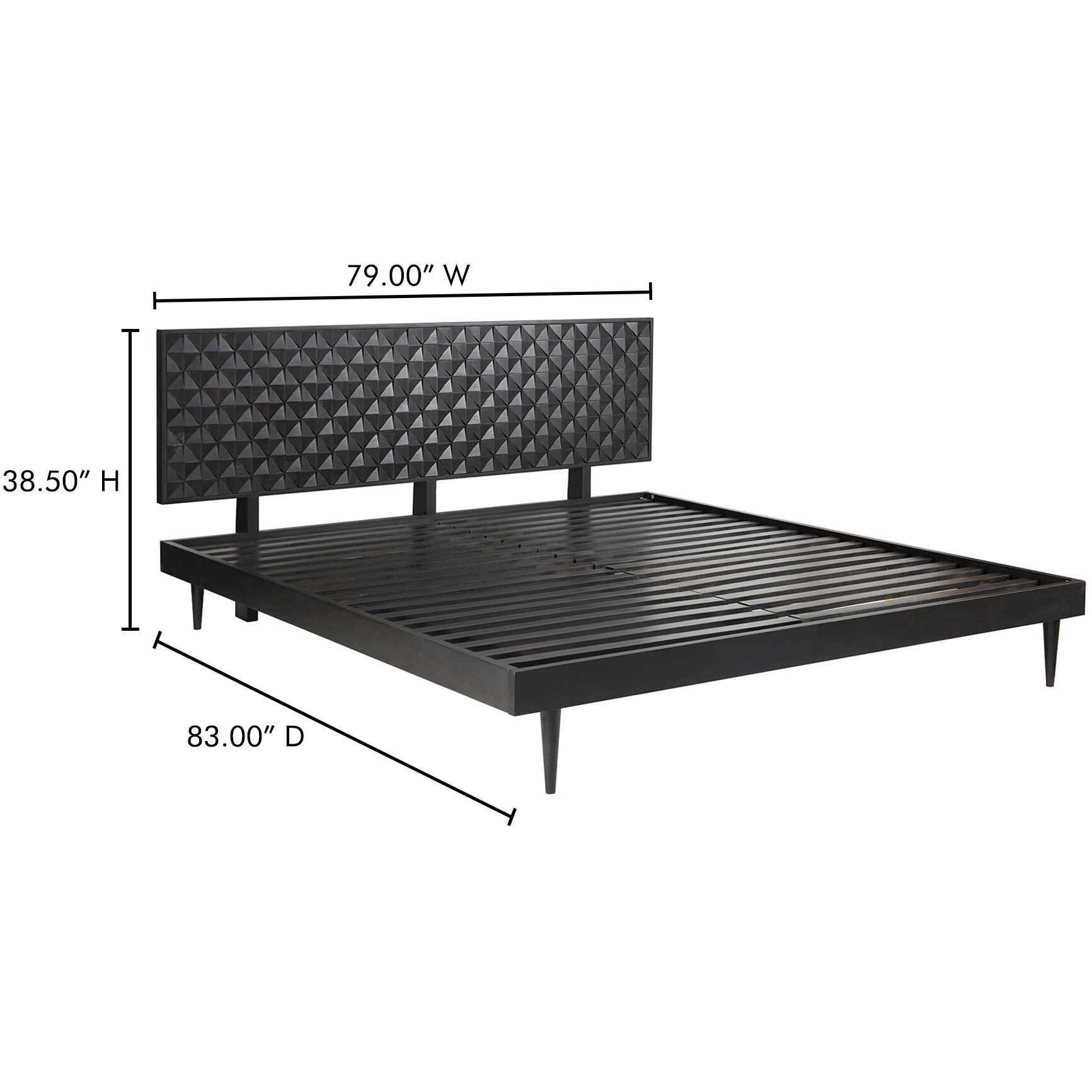 Pablo Black Bed, King