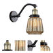 Franklin Restoration Chatham 1 Light 6 inch Black Antique Brass Sconce Wall Light in Mercury Glass, Franklin Restoration