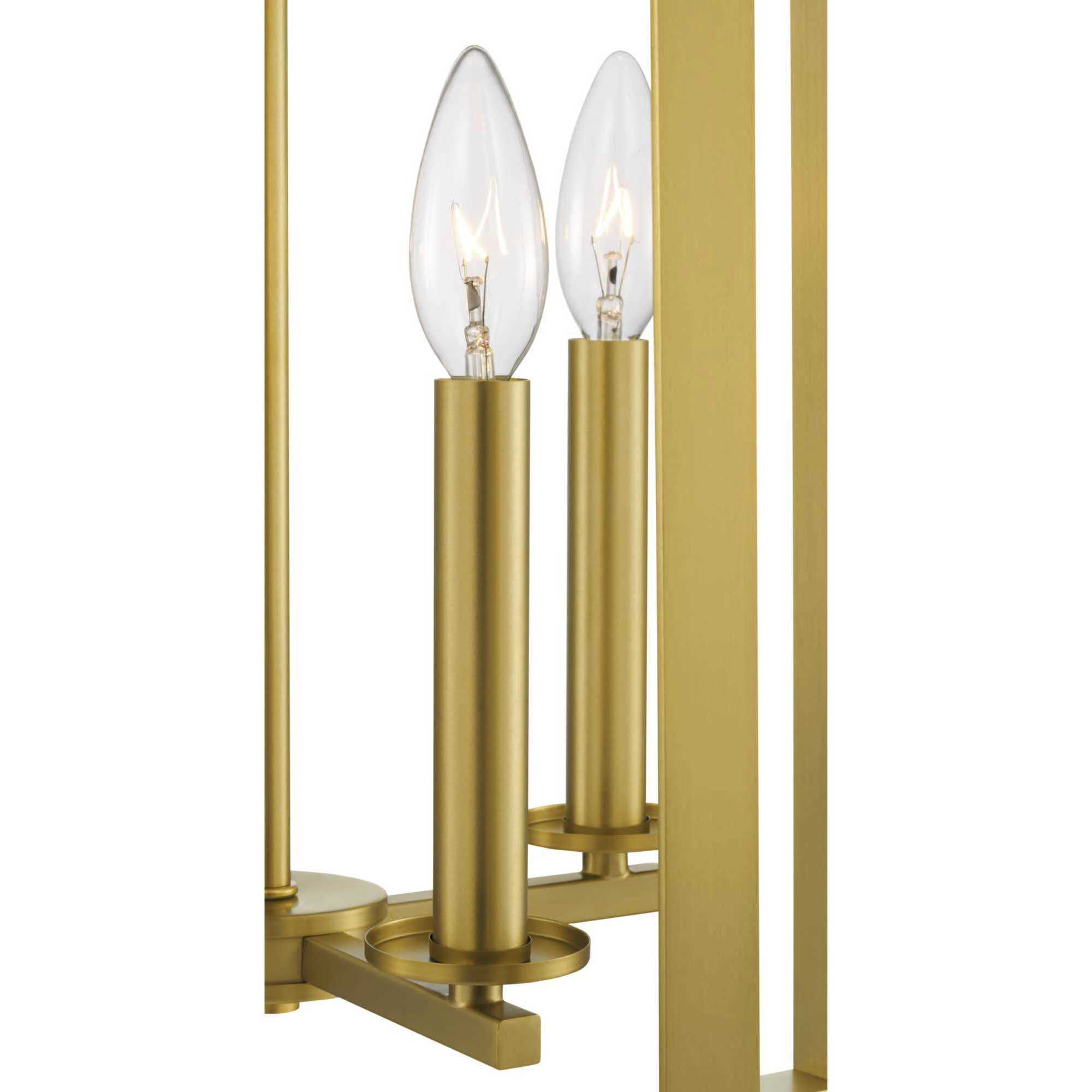 Vertex 4 Light 15 inch Brushed Gold Foyer Light Ceiling Light