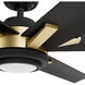 Melia 65 inch Alturas Gold with Matte Black Blades Outdoor Ceiling Fan