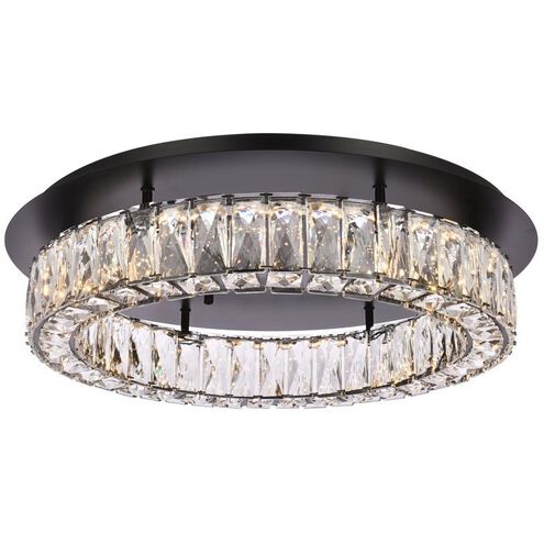 Monroe 1 Light 22 inch Black Flush Mount Ceiling Light