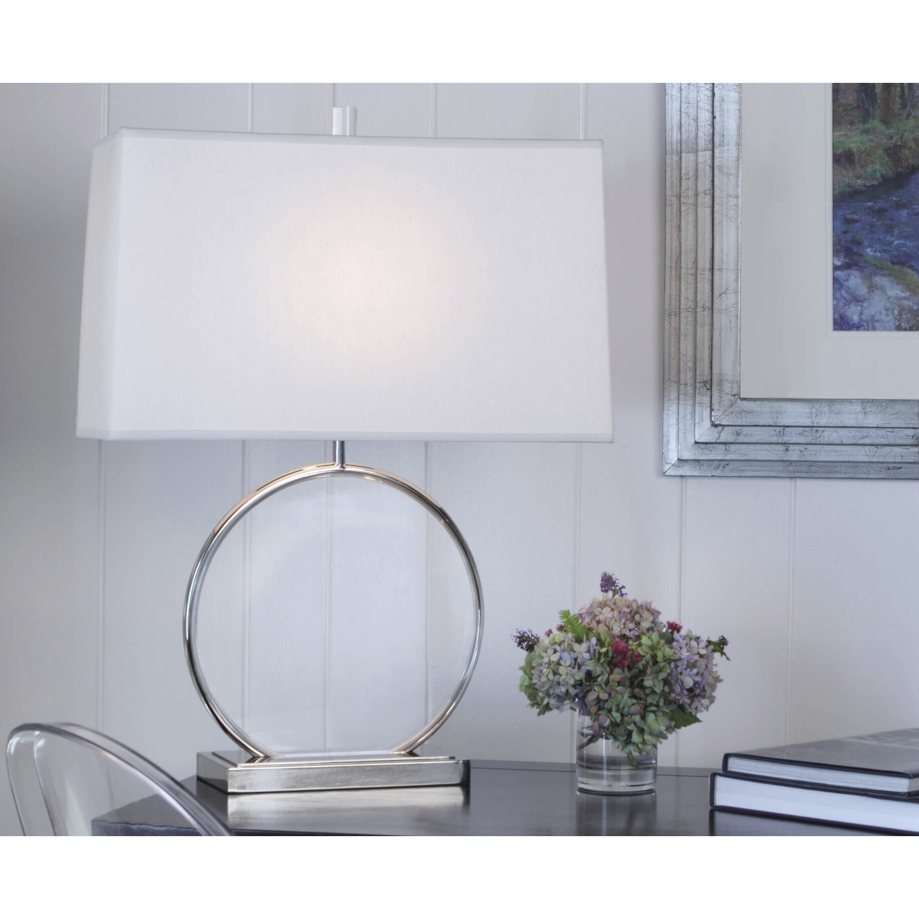 Alice 27.5 inch 150.00 watt Polished Nickel Table Lamp Portable Light