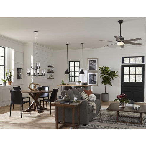 Kaysville 56 inch Graphite with Grey Weathered Wood Blades Ceiling Fan