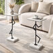 Lineform 24 X 11 inch White and Black Accent Table