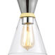 Pomfret 1 Light 6 inch Polished Chrome with Yellow and Clear Mini Pendant Ceiling Light