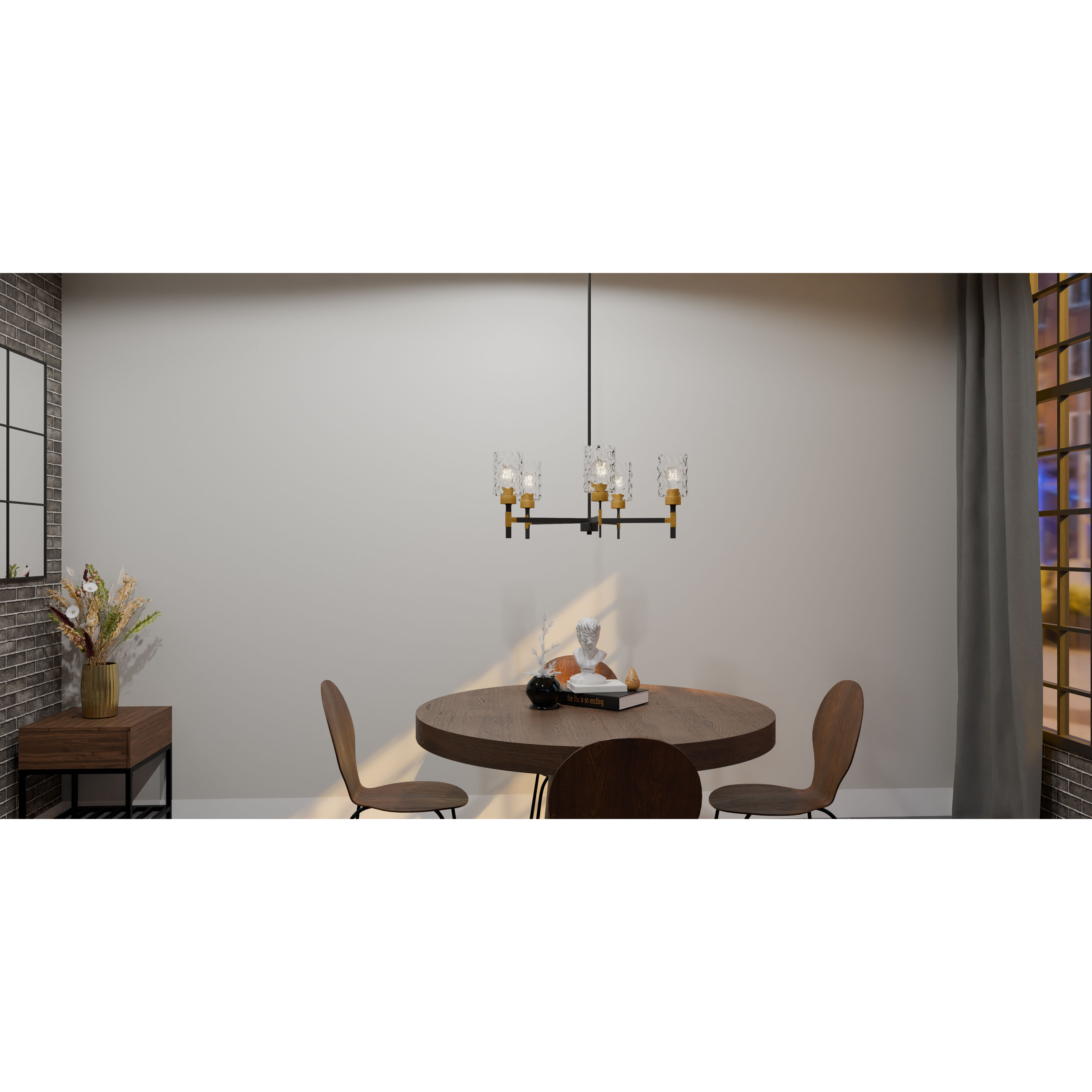 Carly 5 Light 28 inch Matte Black Chandelier Ceiling Light