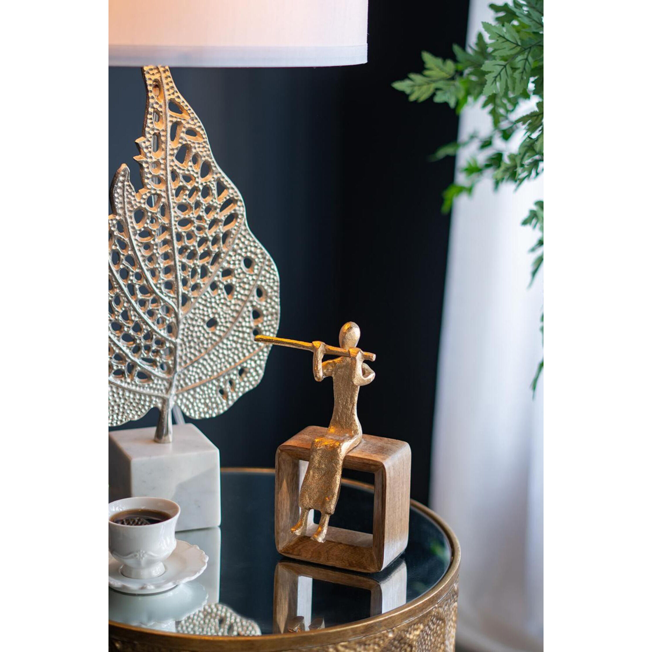 Musician Gold and Natural Figurine