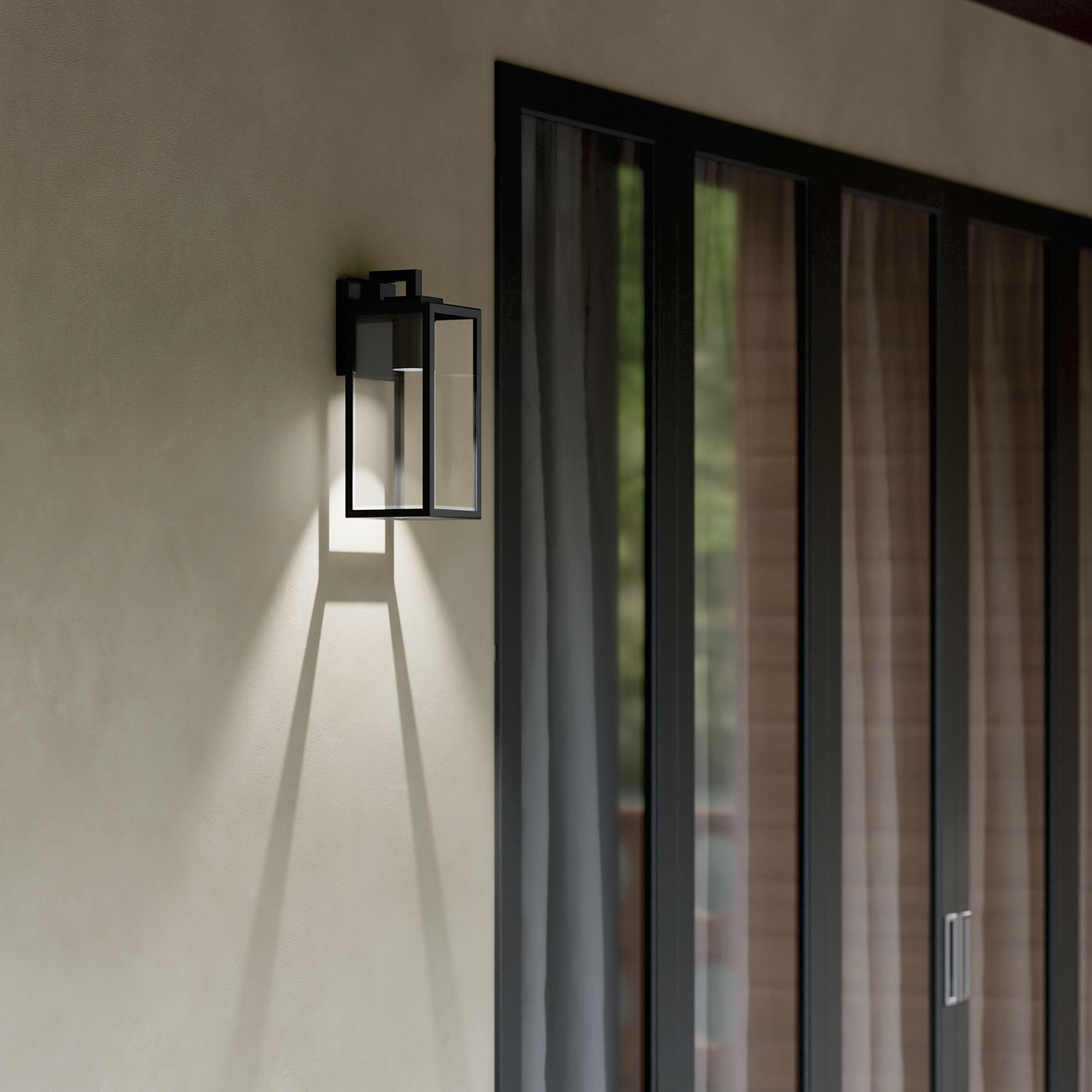 Branner 1 Light 14 inch Textured Black Outdoor Wall Light