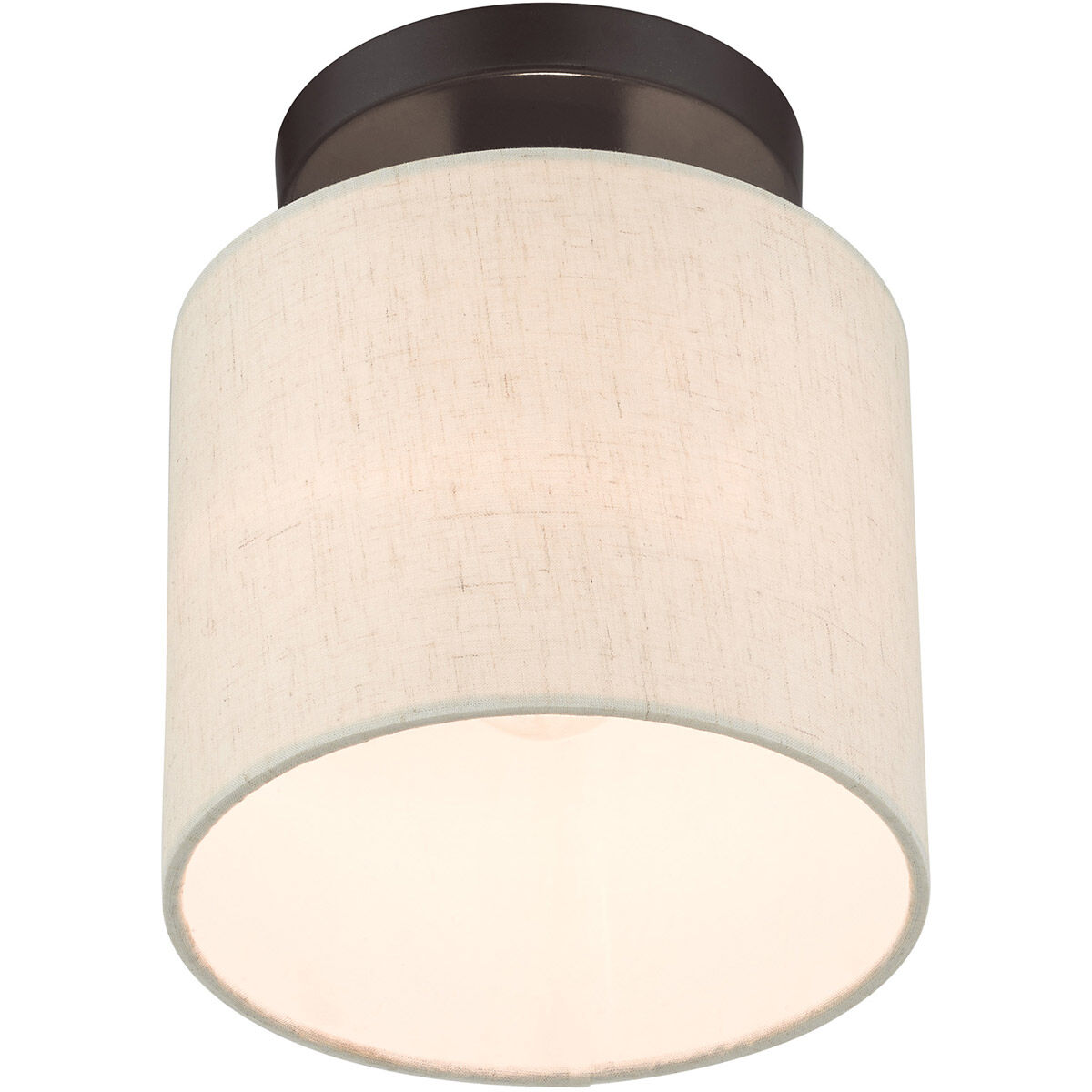 Meadow 1 Light 7 inch English Bronze Semi Flush Ceiling Light