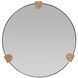 Clasp Bronze and Faux Travertine Mirror