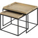 Akin 24 X 18 inch Natural with Black Accent Table