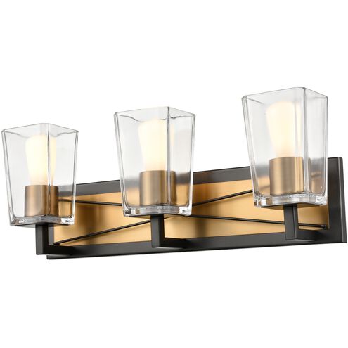 Riverdale 3 Light 21.5 inch Brass and Graphite Bath Vanity Wall Light