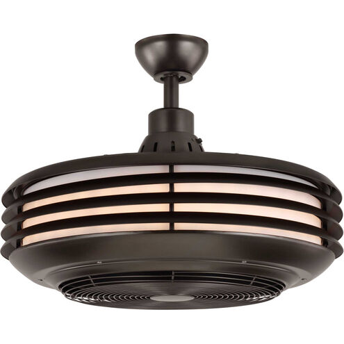 Sanford 24 inch Architectural Bronze Indoor/Outdoor Ceiling Fandelier, Progress LED