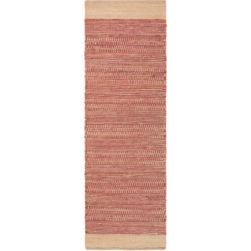 Davidson 72 X 48 inch Pink and Neutral Area Rug, Jute and Cotton