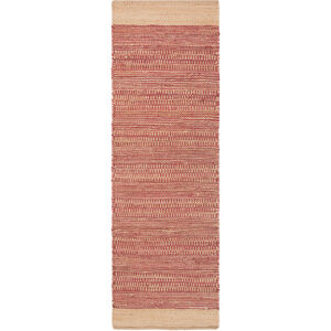 Davidson 72 X 48 inch Pink and Neutral Area Rug, Jute and Cotton