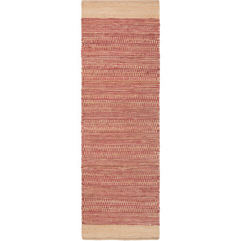 Davidson 72 X 48 inch Pink and Neutral Area Rug, Jute and Cotton