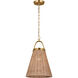 C&M by Chapman & Myers Whitby 1 Light 12.5 inch Burnished Brass Pendant Ceiling Light