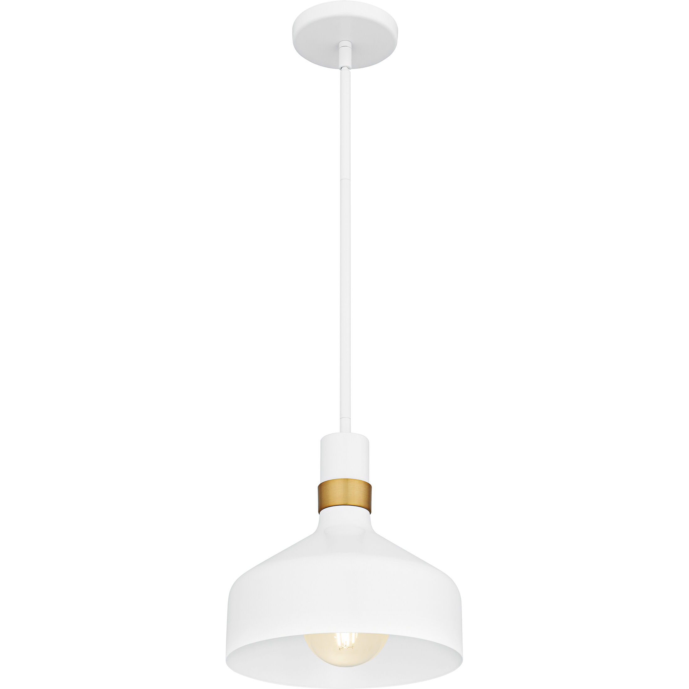 Arbor 1 Light 10 inch Matte White Mini Pendant Ceiling Light, Small