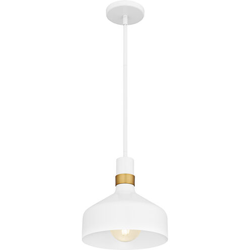 Arbor 1 Light 10 inch Matte White Mini Pendant Ceiling Light, Small