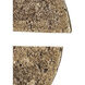 Daman Aged Brass and White Disc