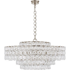 Visual Comfort Signature Collection AERIN Liscia 12 Light 36 inch Burnished Silver Leaf Chandelier Ceiling Light, Large ARN5174BSL-CG - Open Box
