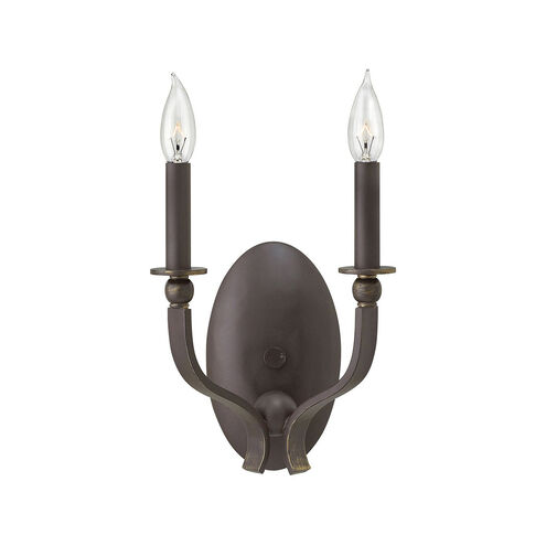 Rutherford 2 Light 8 inch Oil Rubbed Bronze Sconce Wall Light