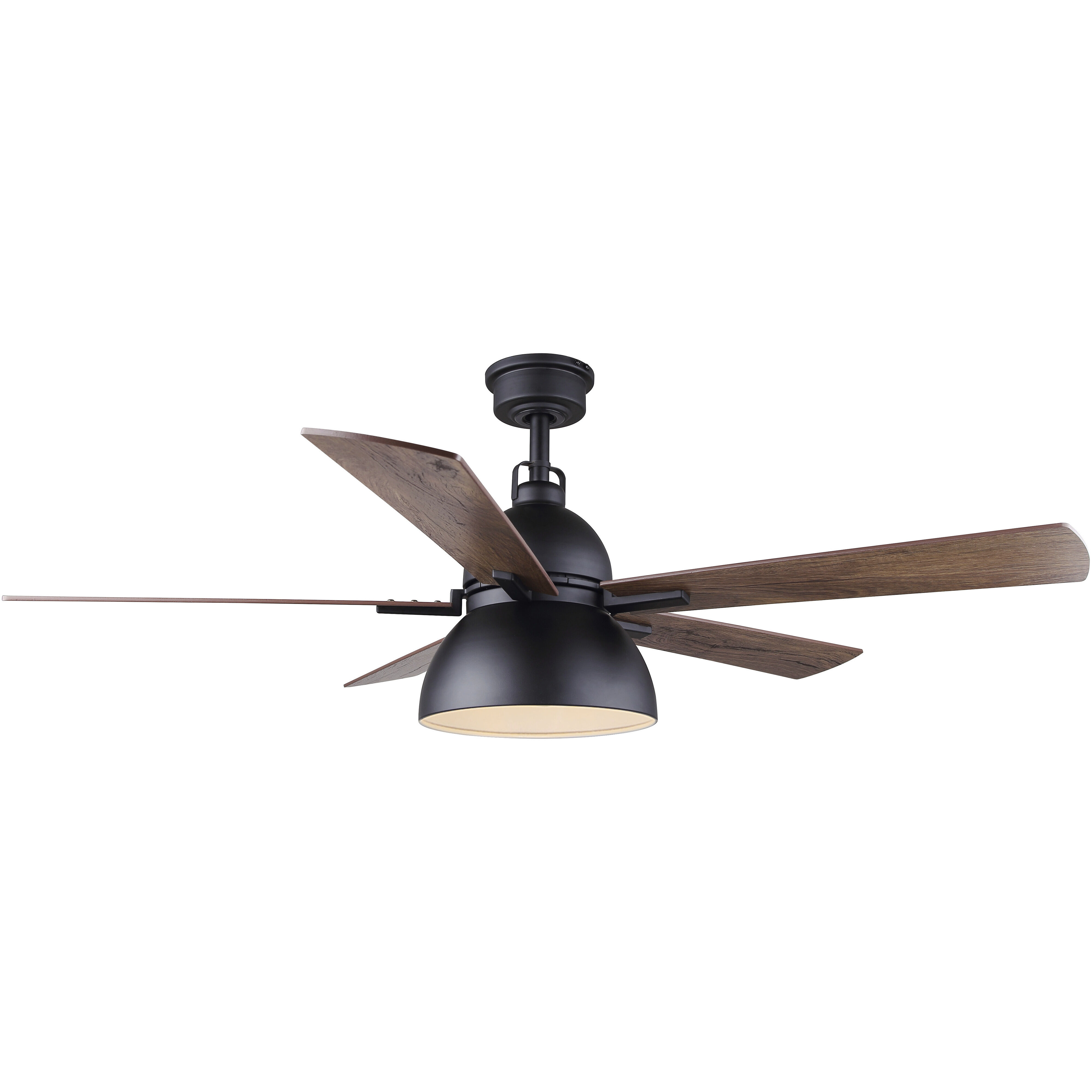 Lyric 52 inch Matte Black with Brown Blades Ceiling Fan
