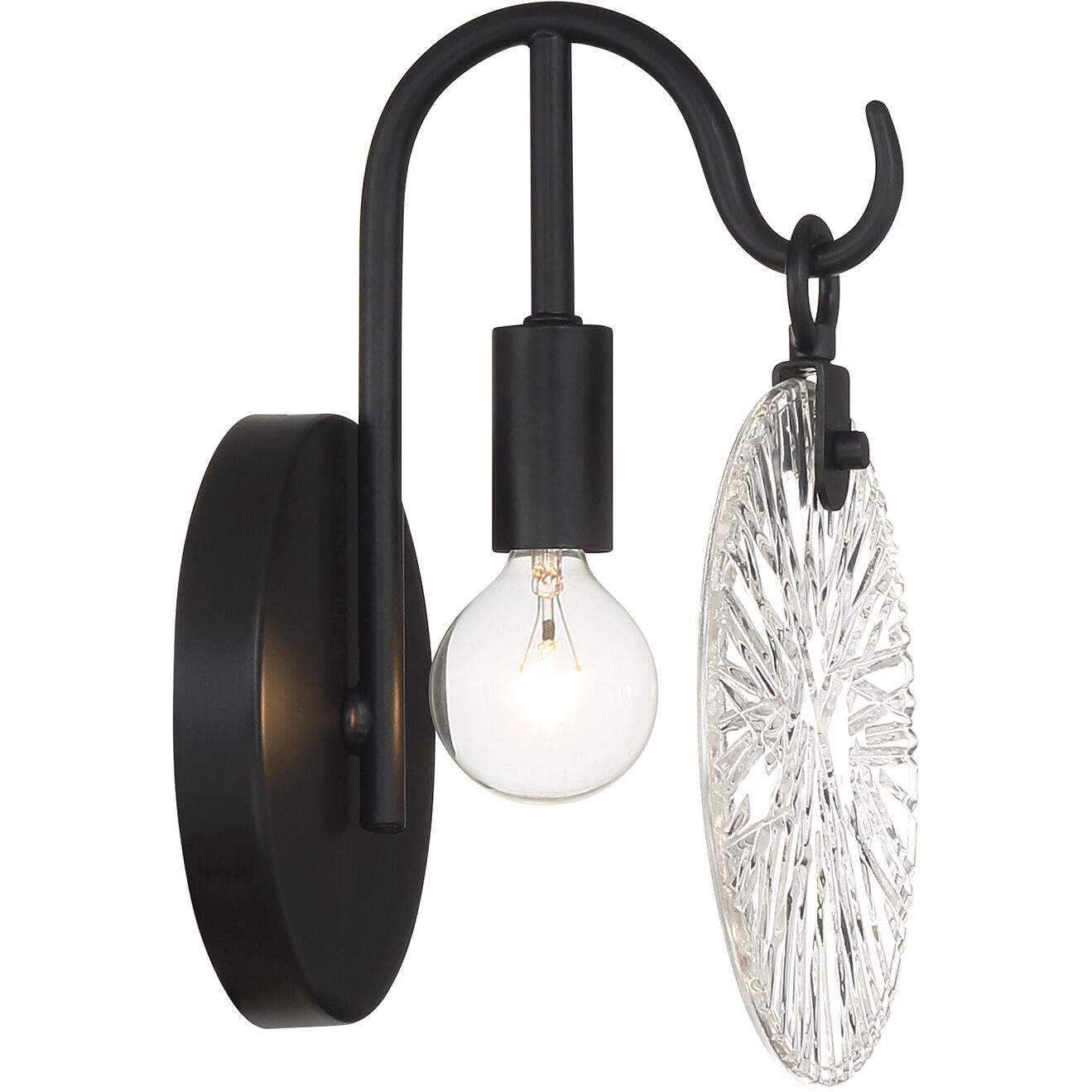 Addison 1 Light 5.75 inch Black Bathroom Vanity Light Wall Light