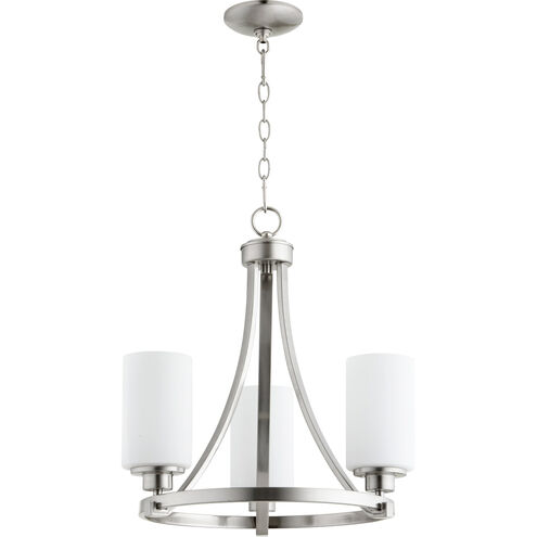 Lancaster 3 Light 18 inch Satin Nickel Mini Chandelier Ceiling Light