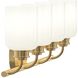Reines 4 Light 31.75 inch Brushed Gold Bath Vanity Wall Light