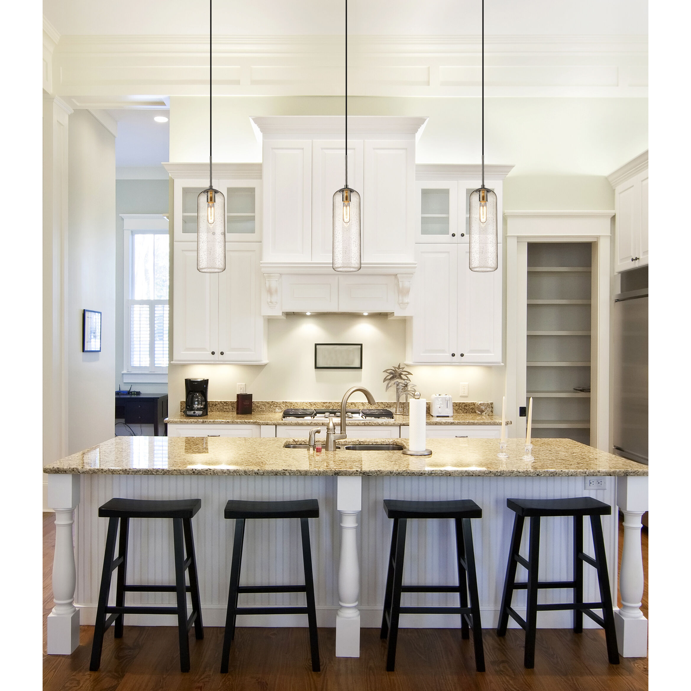 Monty 1 Light 5.25 inch Brushed Nickel Pendant Ceiling Light