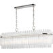 C&M by Chapman & Myers Beckett 7 Light 48 inch Polished Nickel Linear Chandelier Ceiling Light