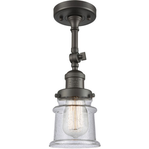 Franklin Restoration Small Canton 1 Light 7 inch Oil Rubbed Bronze Sconce Wall Light in Seedy Glass, Franklin Restoration