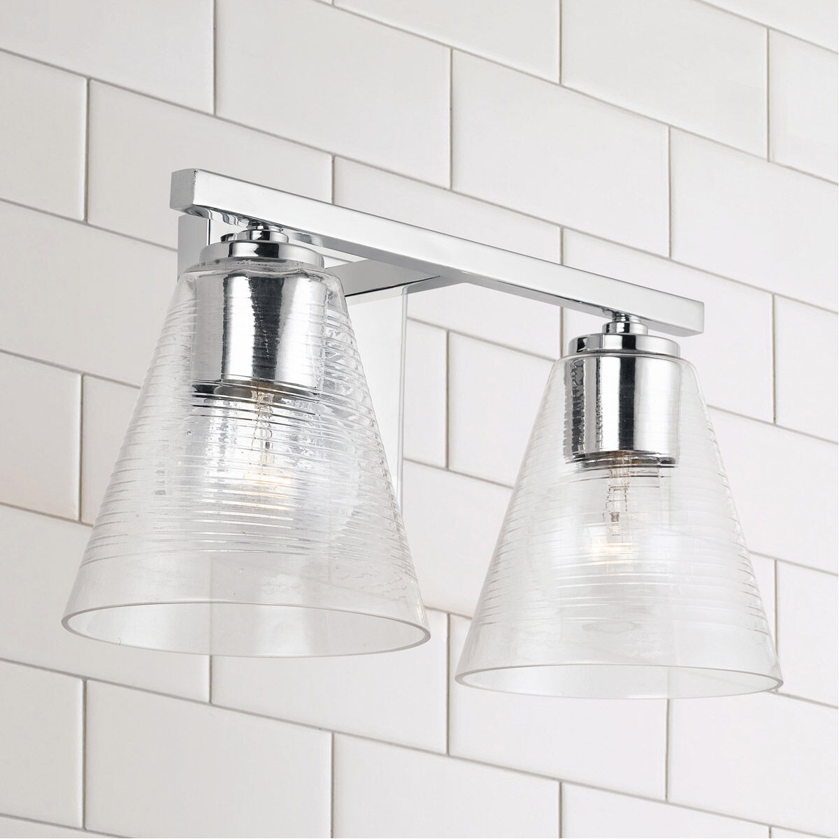 Layla 2 Light 15 inch Chrome Vanity Light Wall Light