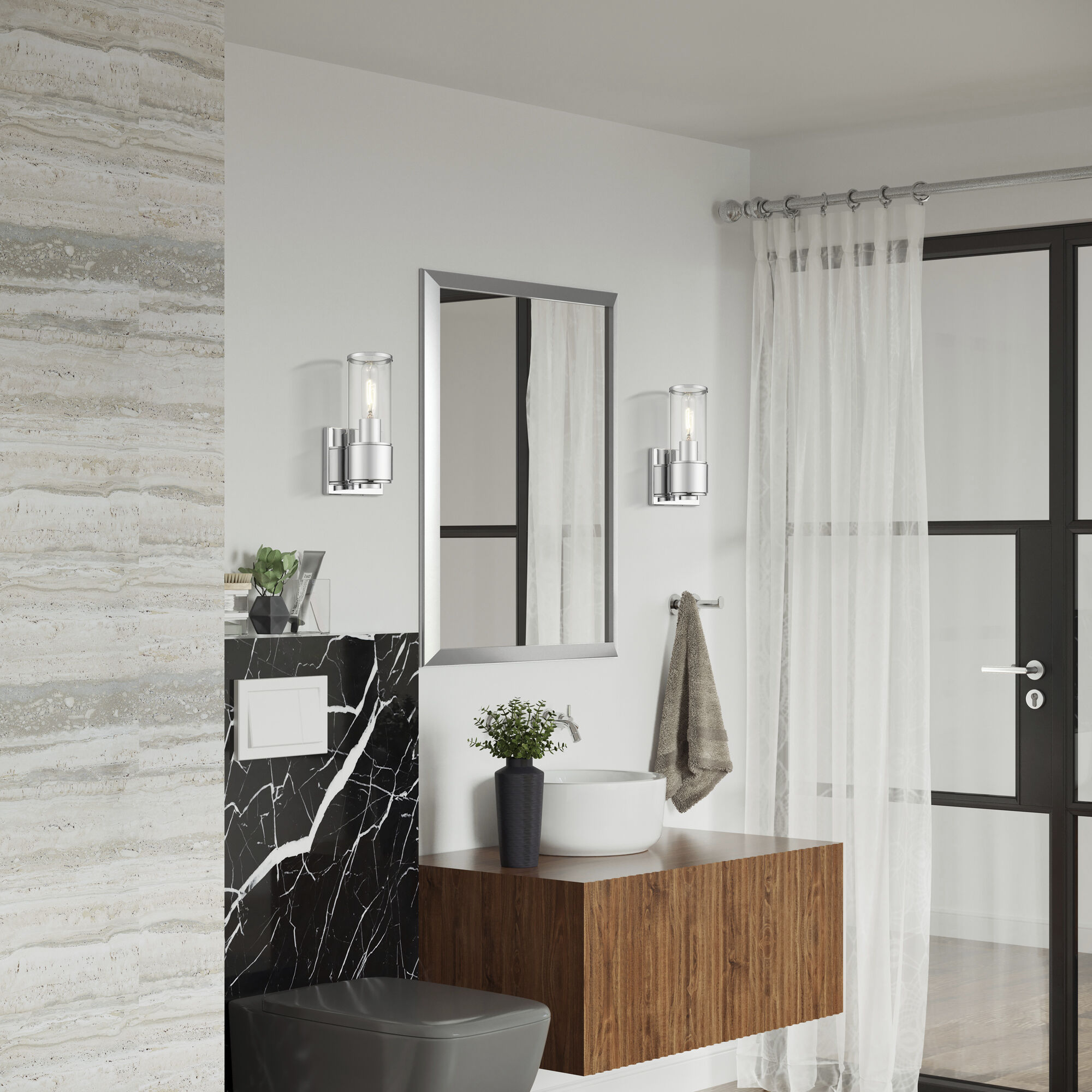 Quincy 1 Light 4.75 inch Polished Chrome ADA Wall Sconce Wall Light