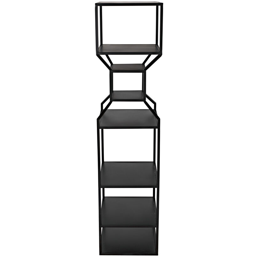 Downtown A Matte Black Bookcase