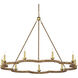 Savoie 9 Light 43 inch Contemporary Gold Leaf Chandelier Ceiling Light, Suzanne Duin Collection