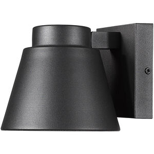 Asher LED 5 inch Black Outdoor Wall Light