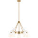 Clark 5 Light 29.13 inch Satin Brass Chandelier Ceiling Light