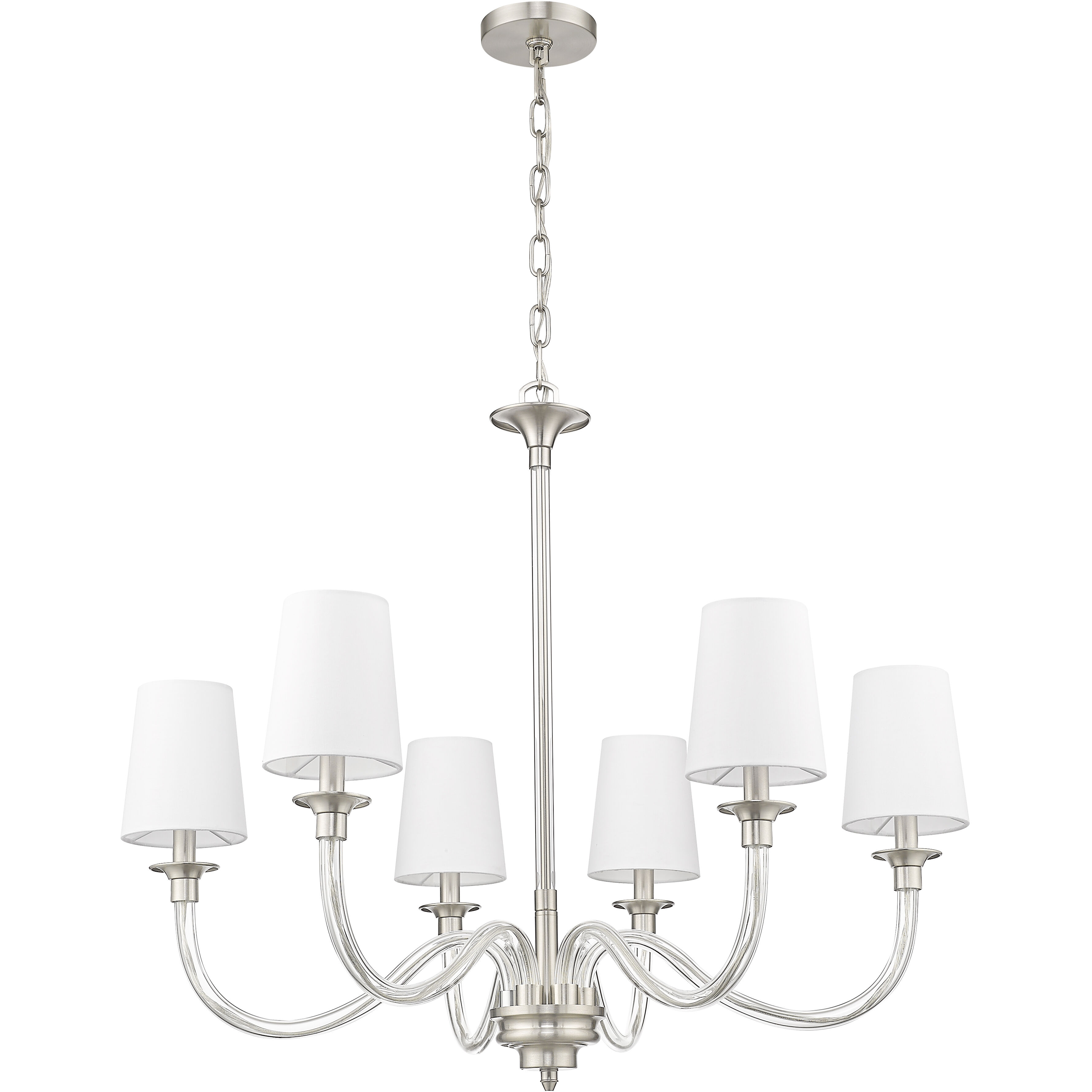 Katerina 6 Light 32 inch Brushed Nickel Chandelier Ceiling Light