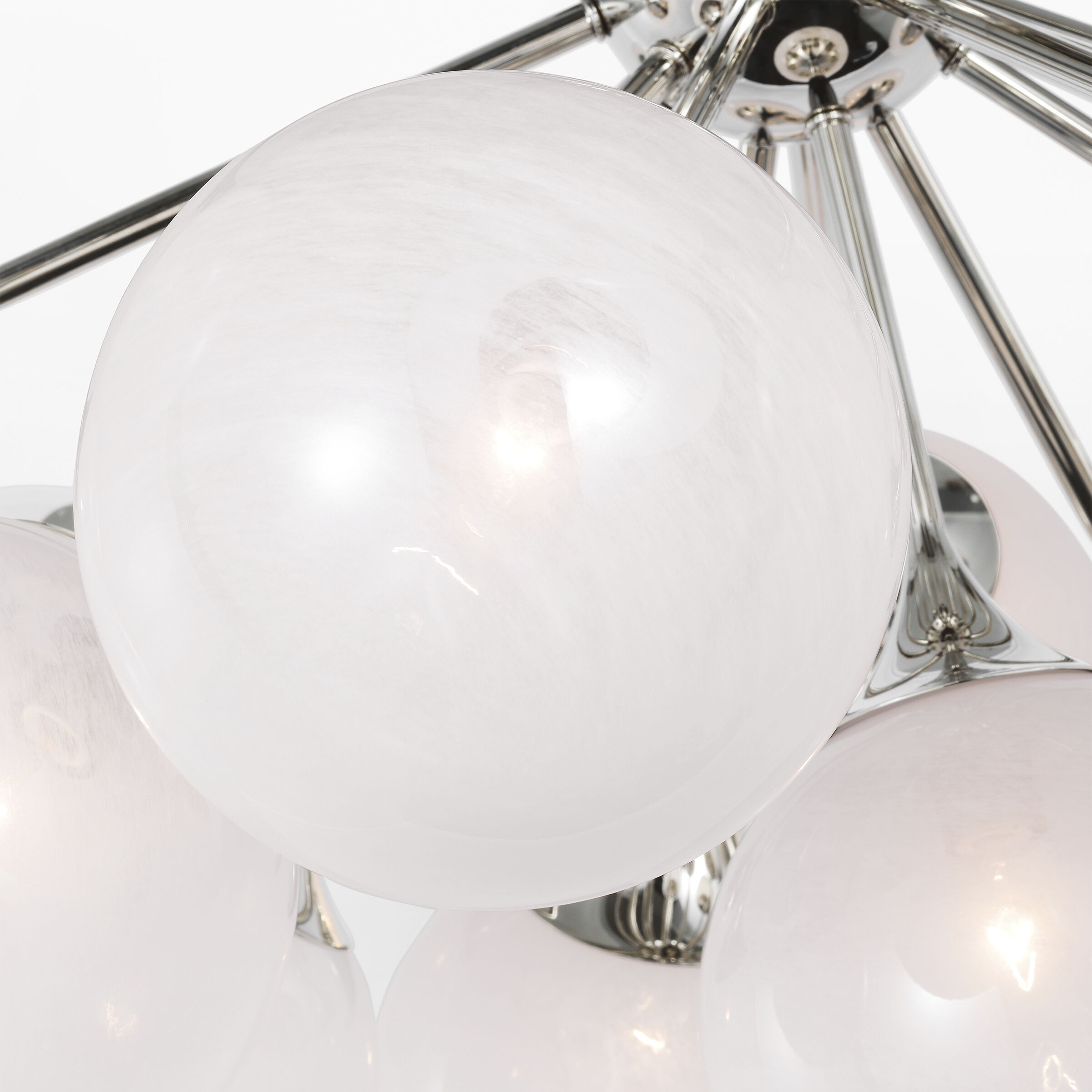 AERIN Cristol LED 43.25 inch Polished Nickel Flush Mount Ceiling Light