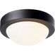 Contempo 1 Light 9 inch Noir Flush Mount Ceiling Light, Quorum Home 