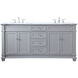 Wesley 72 X 21.5 X 35 inch Grey Vanity Sink Set in Gray