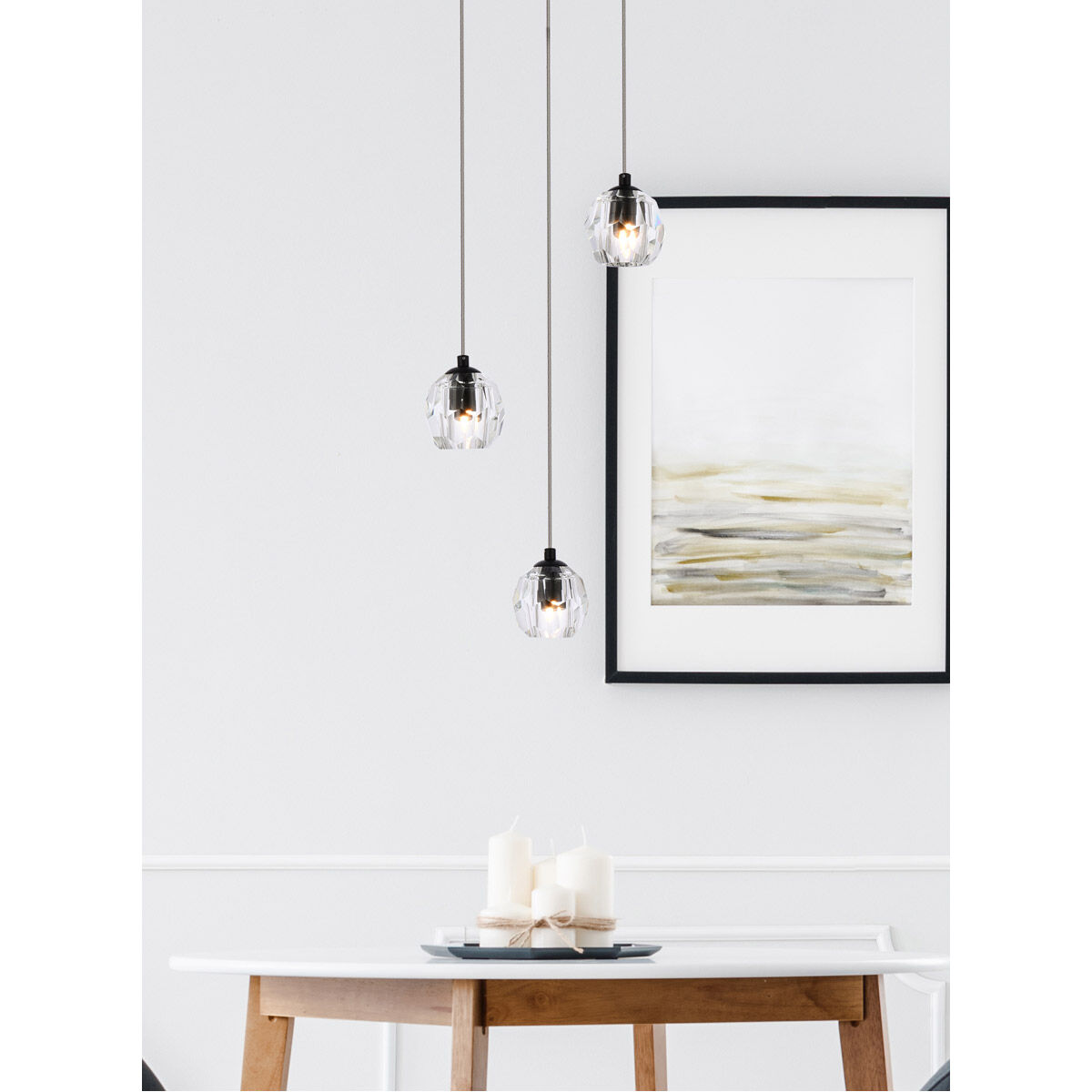 Eren 3 Light 12 inch Black Pendant Ceiling Light