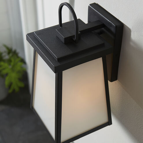 Founders 1 Light 14.25 inch Black Outdoor Wall Lantern