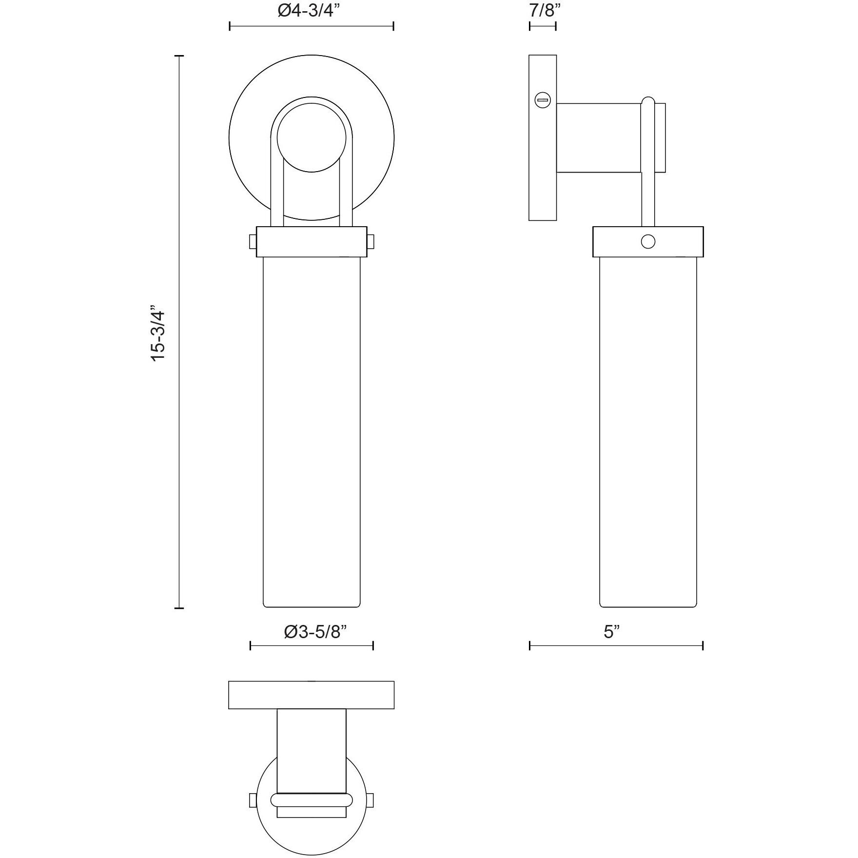Wynwood Wall/Vanity Light Wall Light in Urban Bronze