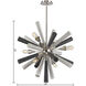 Solara 6 Light 28 inch Polished Nickel with Graywash Chandelier Ceiling Light