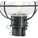 American Onion 1 Light 19 inch Gunmetal with Clear Outdoor Post Light in Gun Metal, Medium
